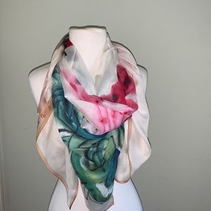Silk beautiful floral scarf